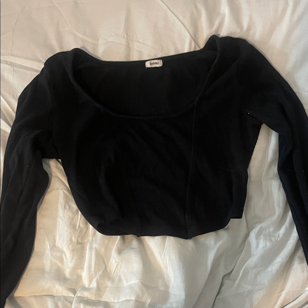Garage Black Long Sleeve Top